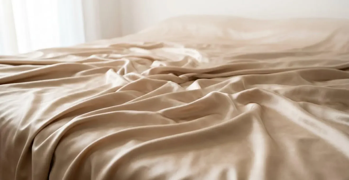 Soft silk fabric with natural light showing smooth texture